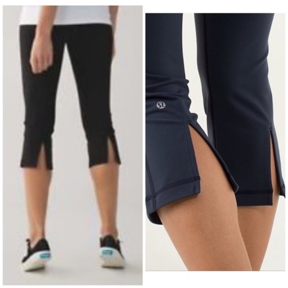 lululemon athletica Pants - Lululemon Tadasana Slit Crop - size 4